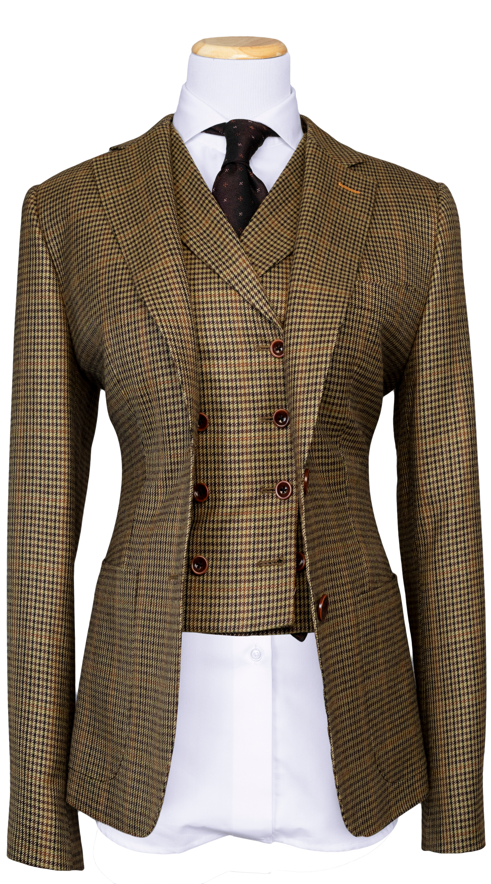 Olive Glen Plaid Wool Suit