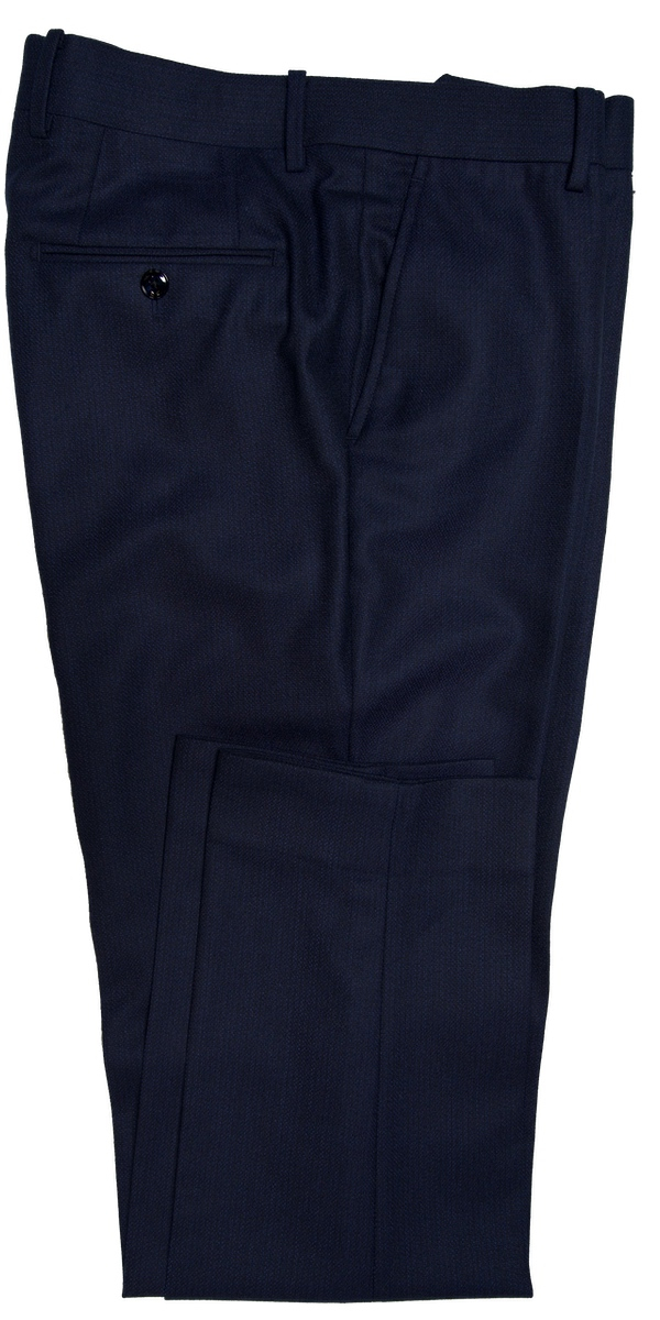 Dark Blue Chambray Wool Suit