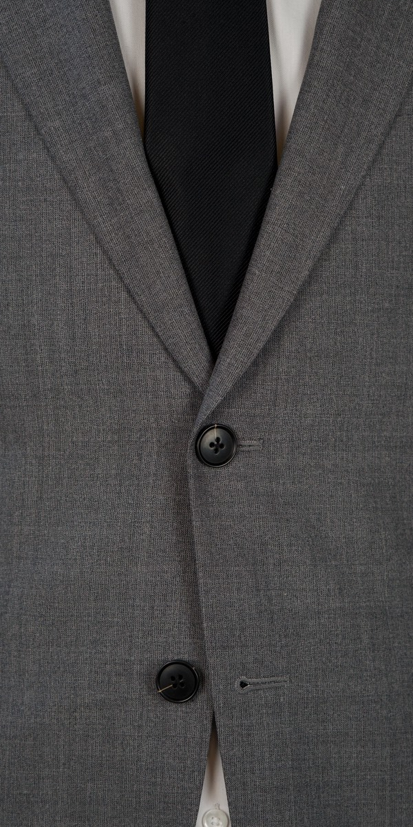 Grey Stretch Wool Suit