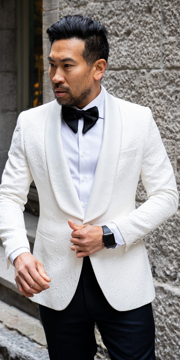 Ivory Paisley Jacquard Tuxedo