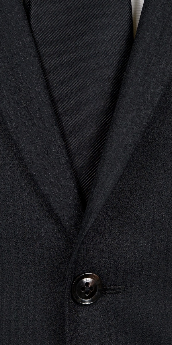 Complet Laine Rayé Noir sur Noir 