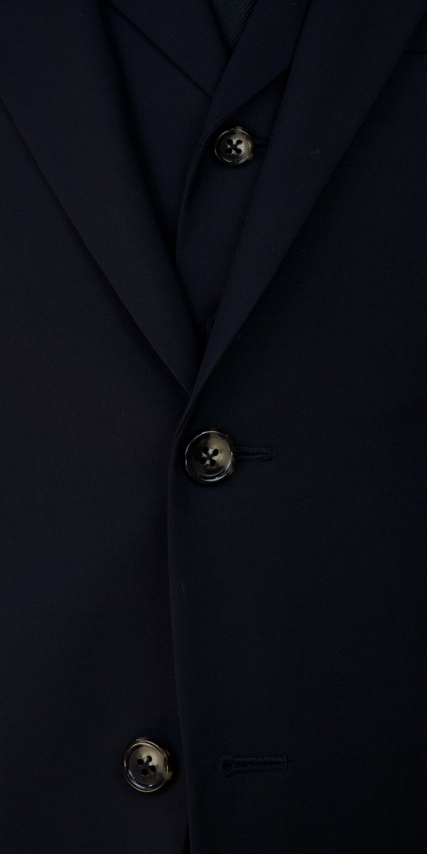 Silky Black Wool Suit