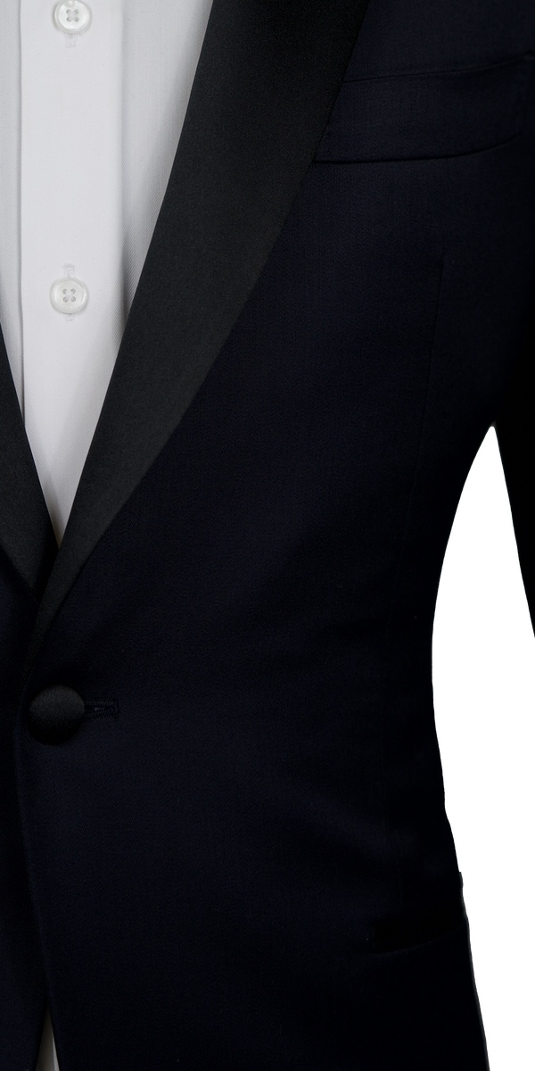 Dark Blue Shine Wool Tuxedo