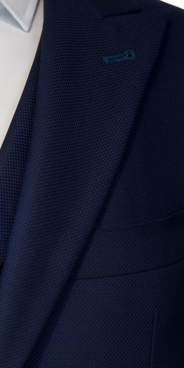 Blue Birdseye Wool Suit