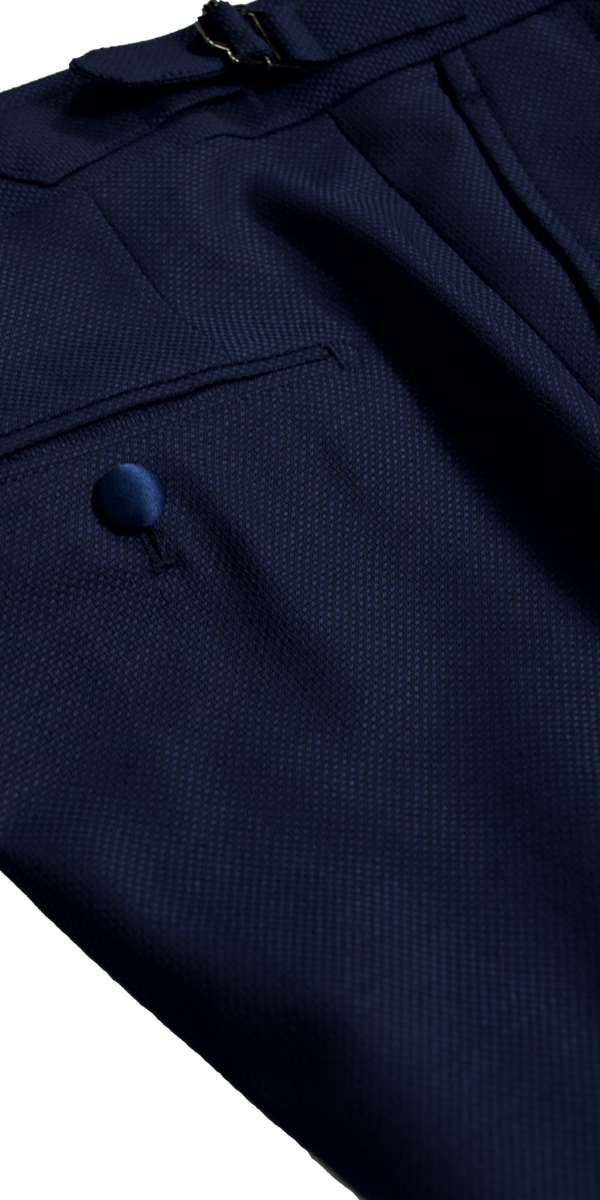 Complet bleu birdseye en laine