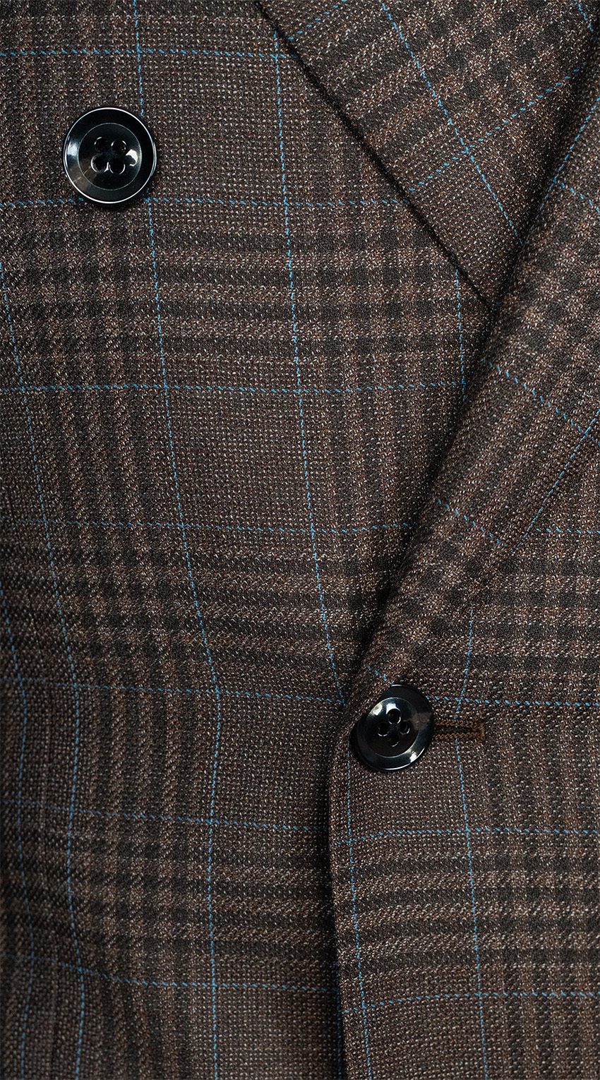 Costume Croisé Carreaux Glen Espresso
