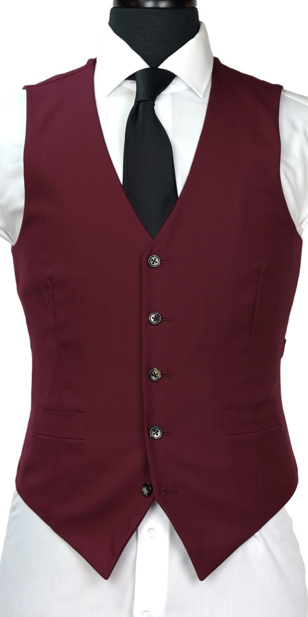 Cherry Red Wool Suit