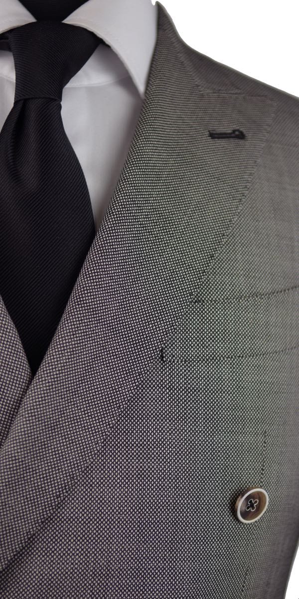 Grey Birdseye Wool Suit
