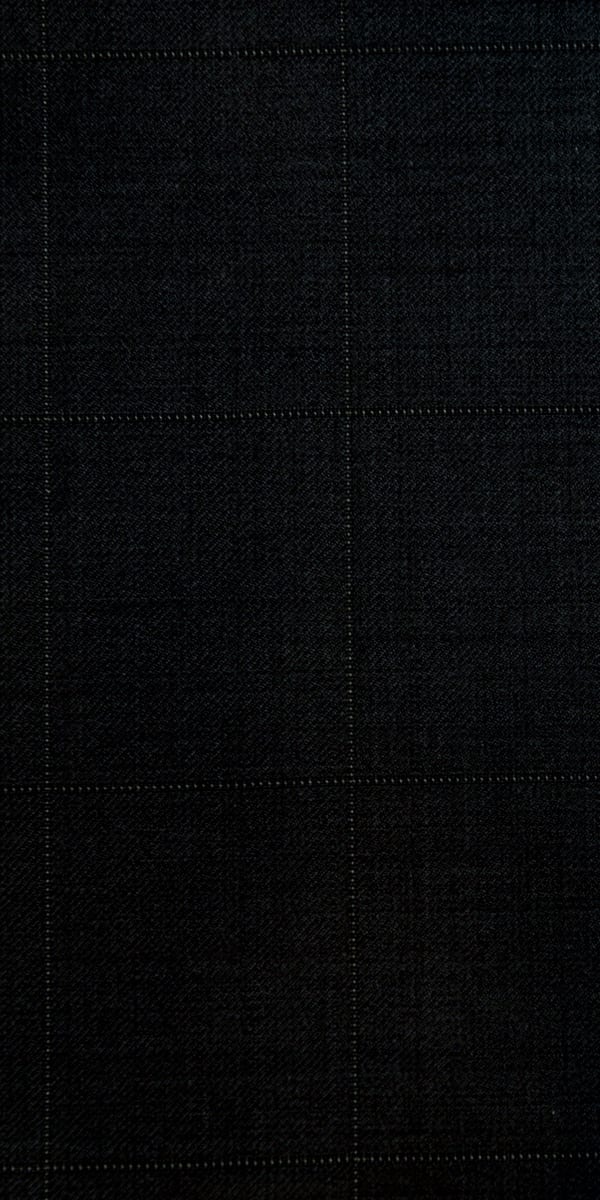 Black Windowpane Wool Suit