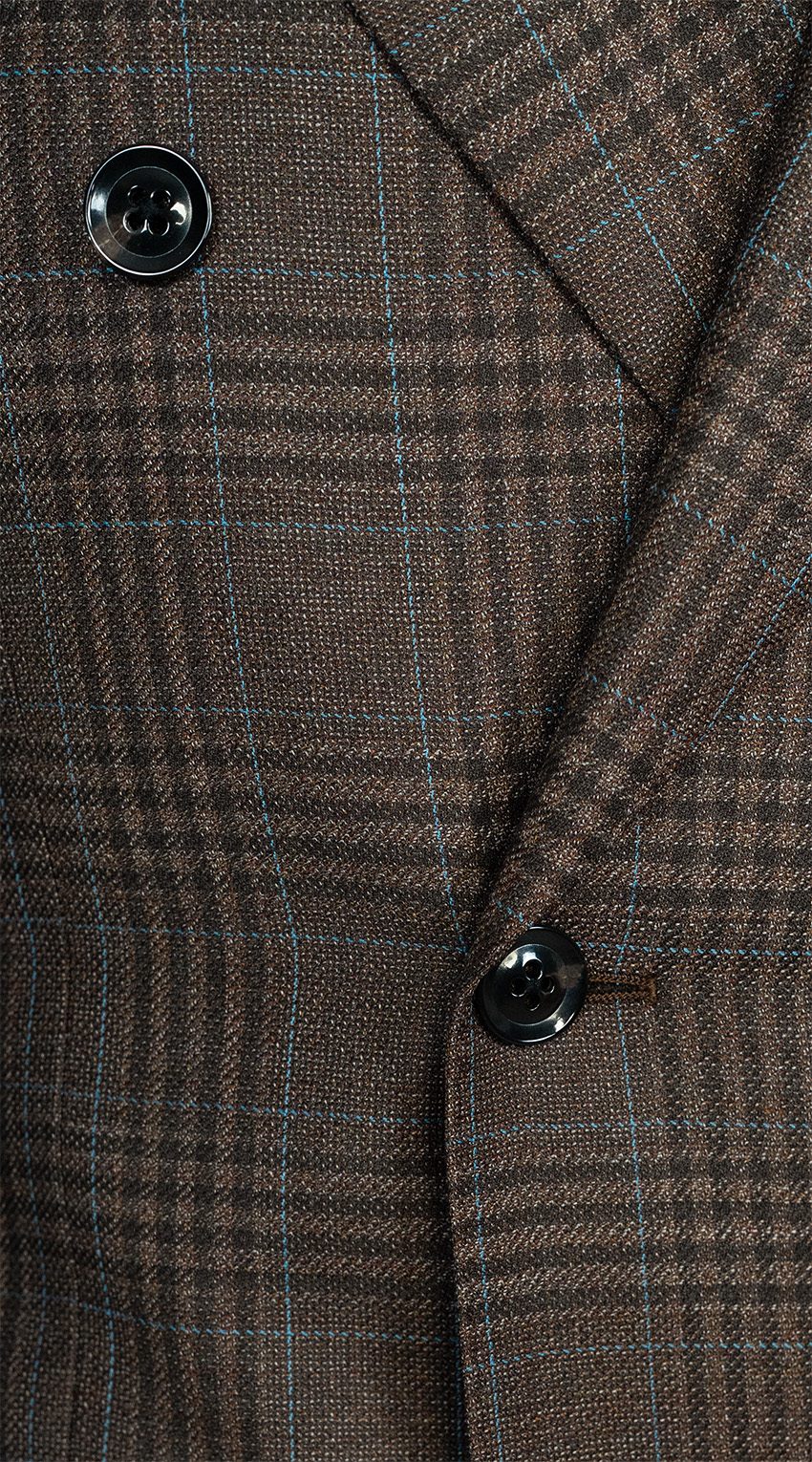 Costume Croisé Carreaux Glen Espresso