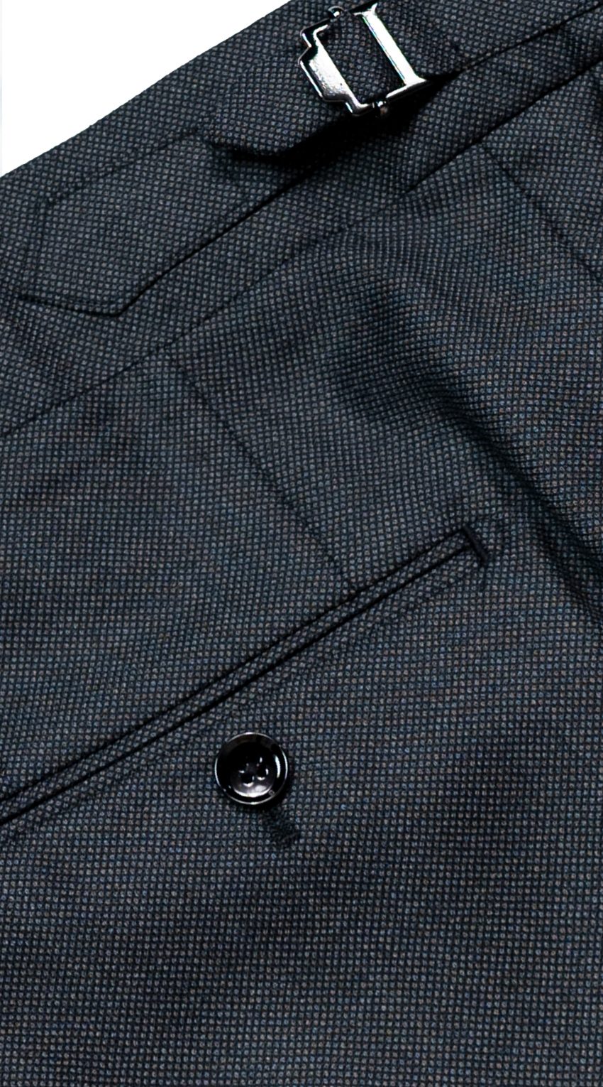 Solid Blue Birdseye Suit