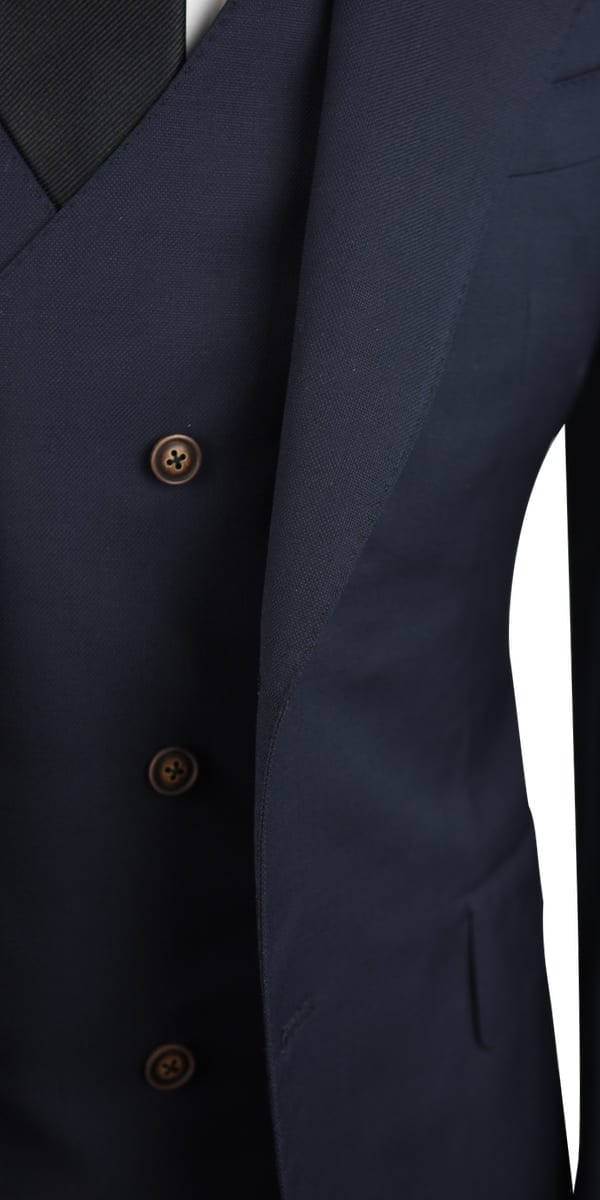 Dark Blue Birdeye Wool Suit