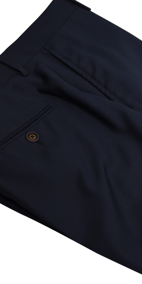 Dark Blue Birdeye Wool Suit