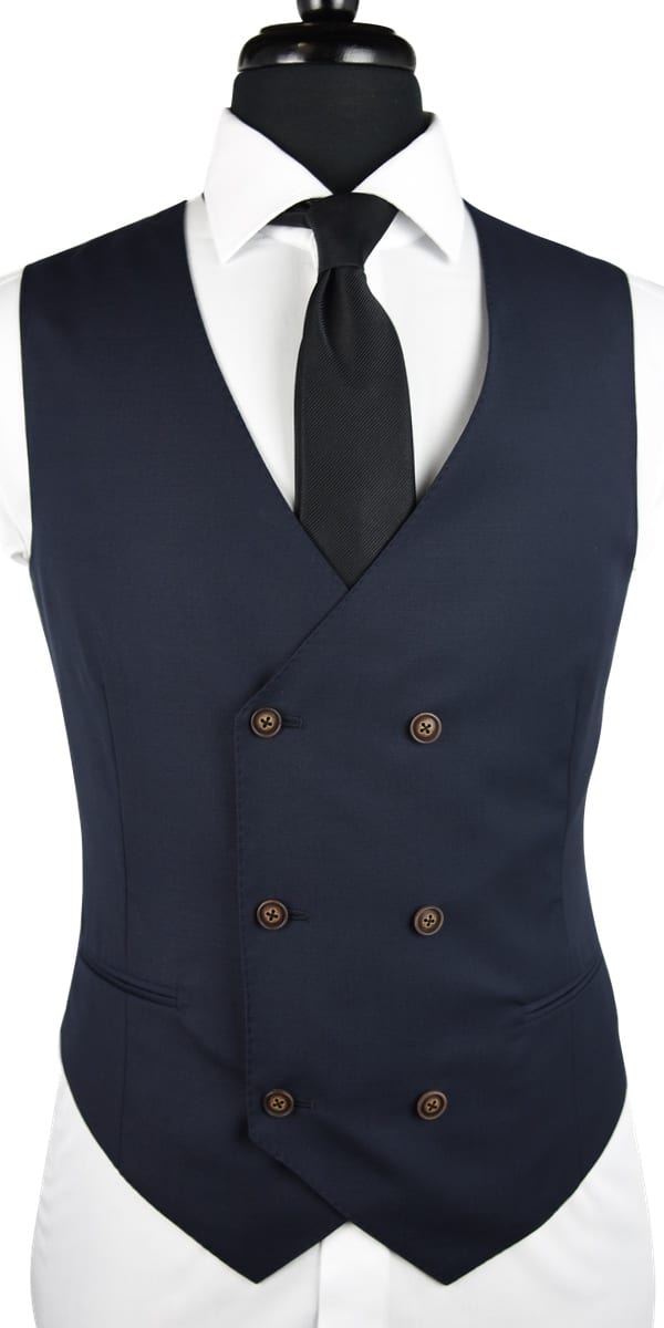 Dark Blue Birdeye Wool Suit