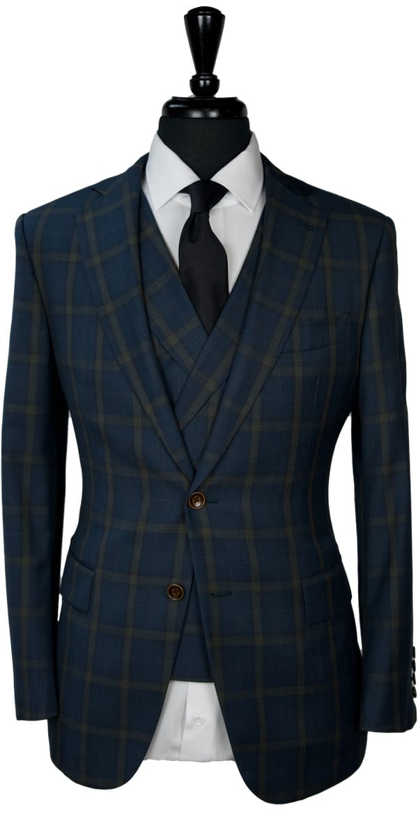 Complet bleu birdseye en laine