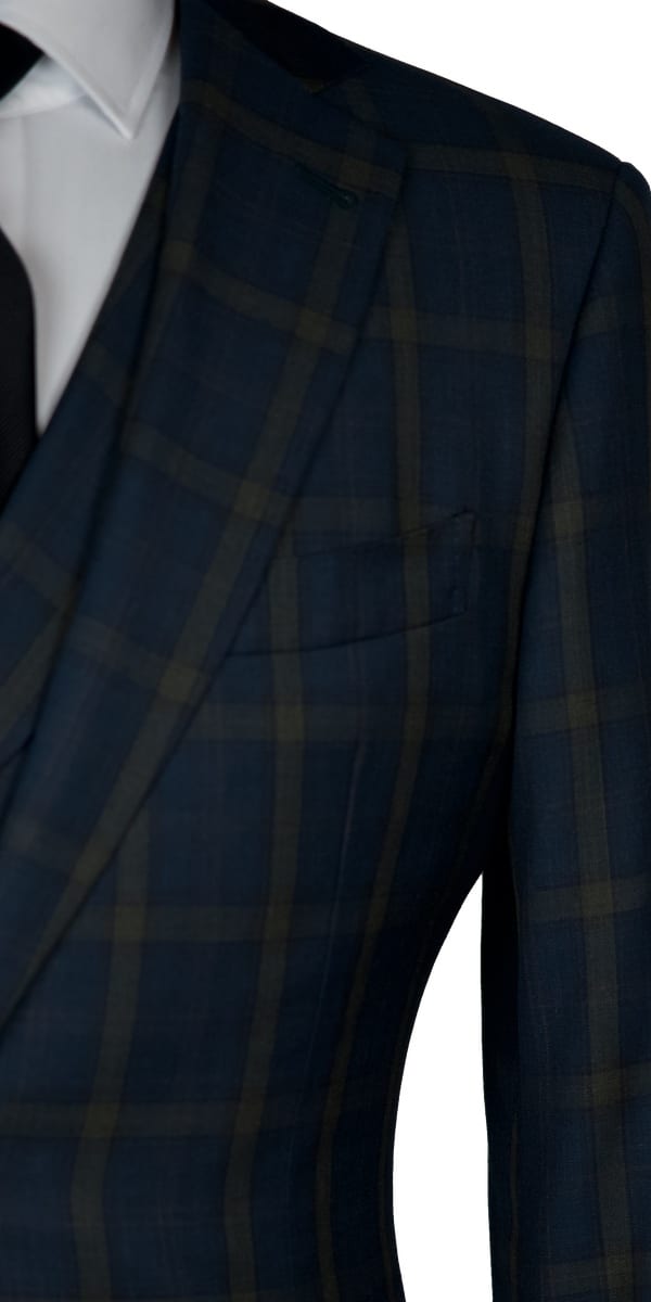 Pine Green Plaid Wool Suit