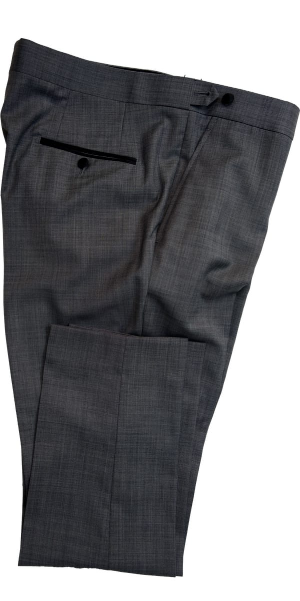 Classic Grey Sharkskin Wool Tuxedo