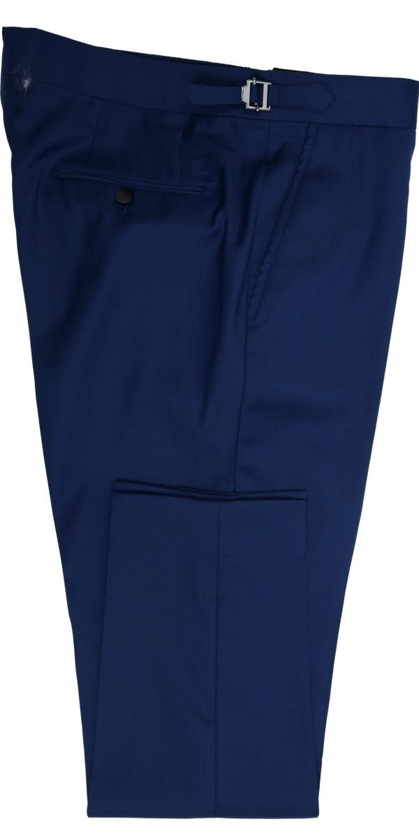 Tuxedo bleu Oxford à revers aigu