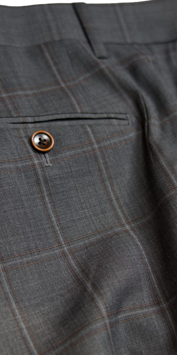 Grey with Brown Windowpane Suit