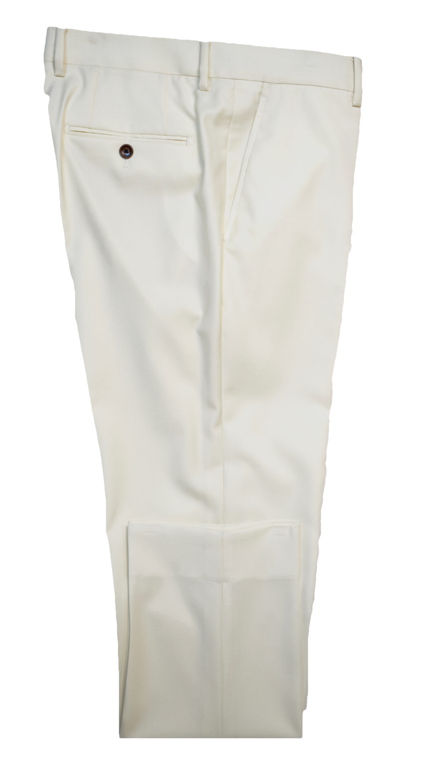 Porcelain White Wool Suit
