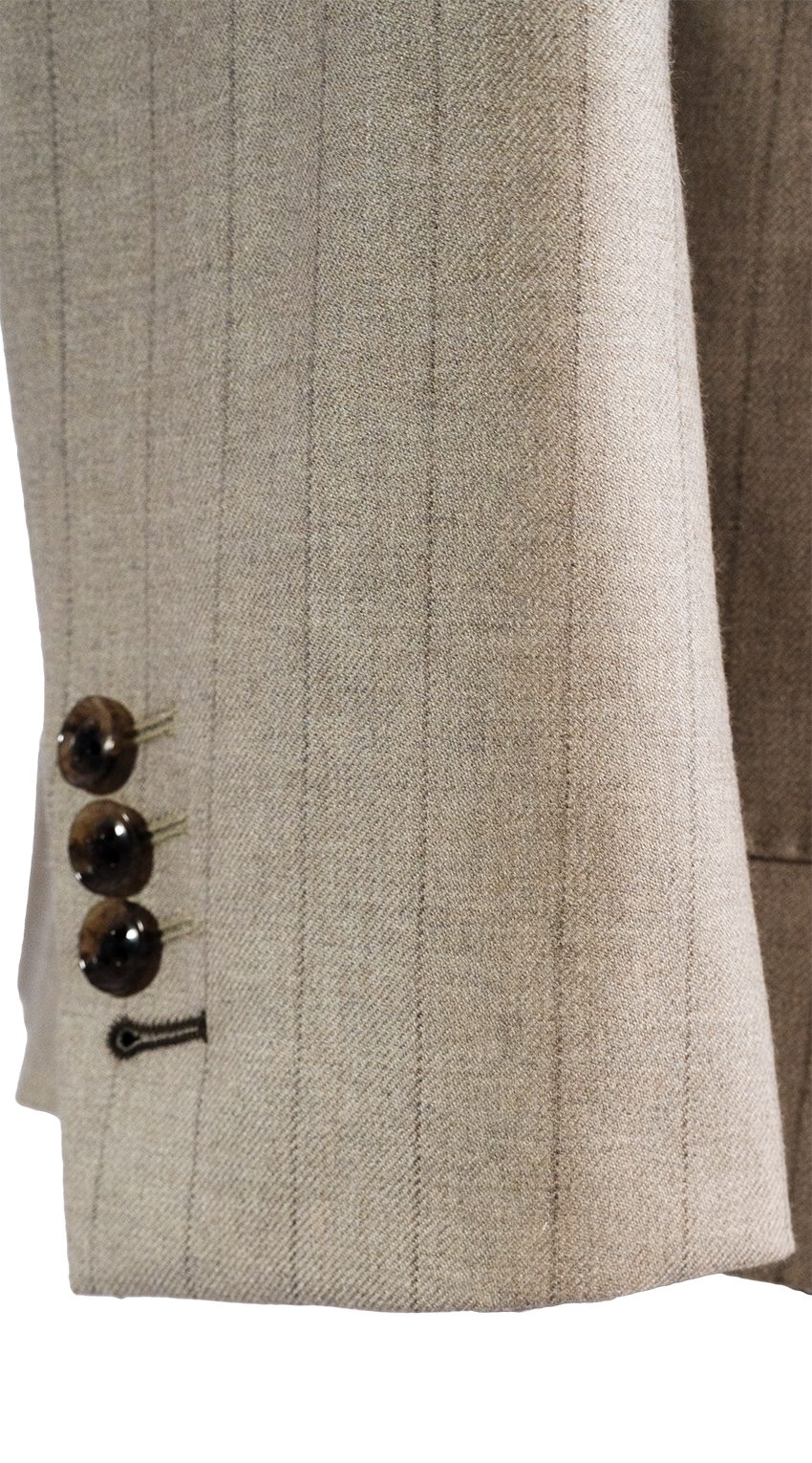 Complet Taupe Rayé Double Boutonnage