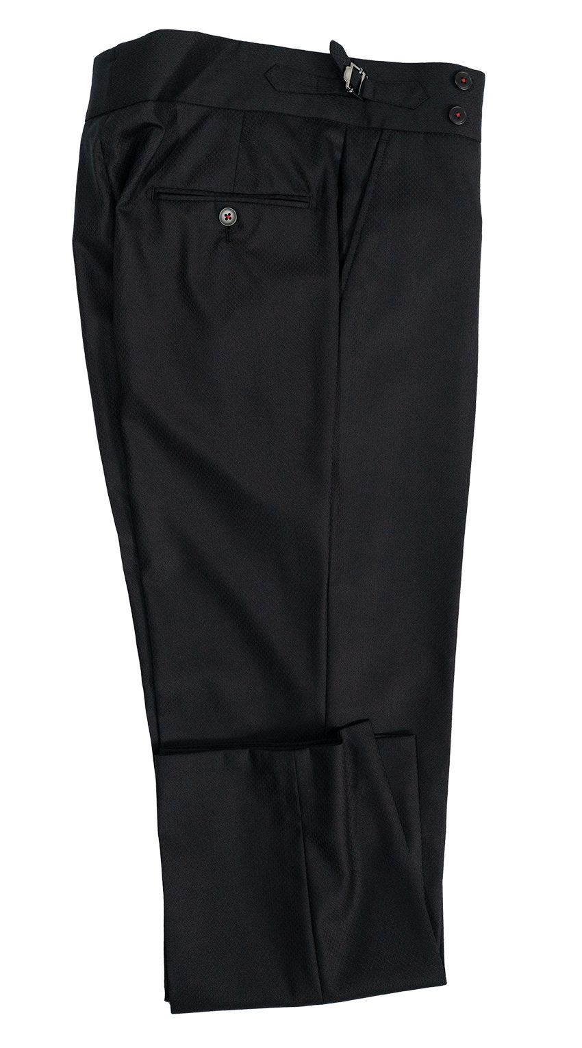 Black Double-Breasted Wool Suit