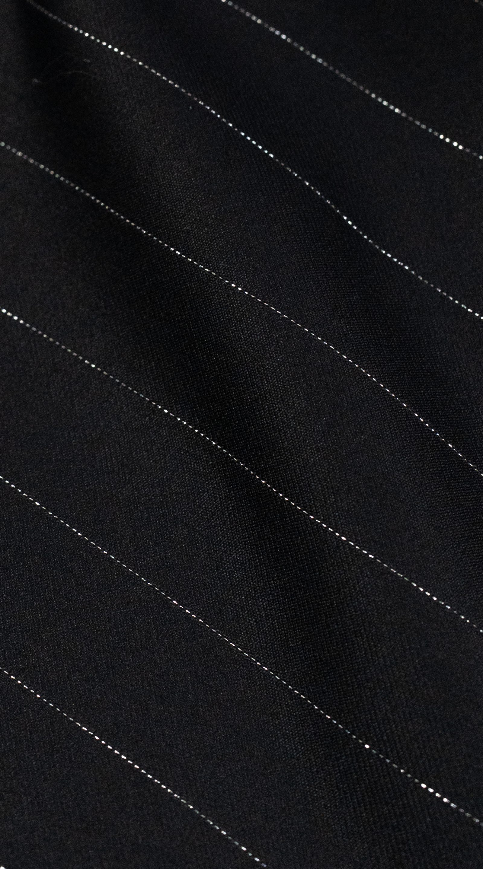 Black Pinstripe Wool Suit