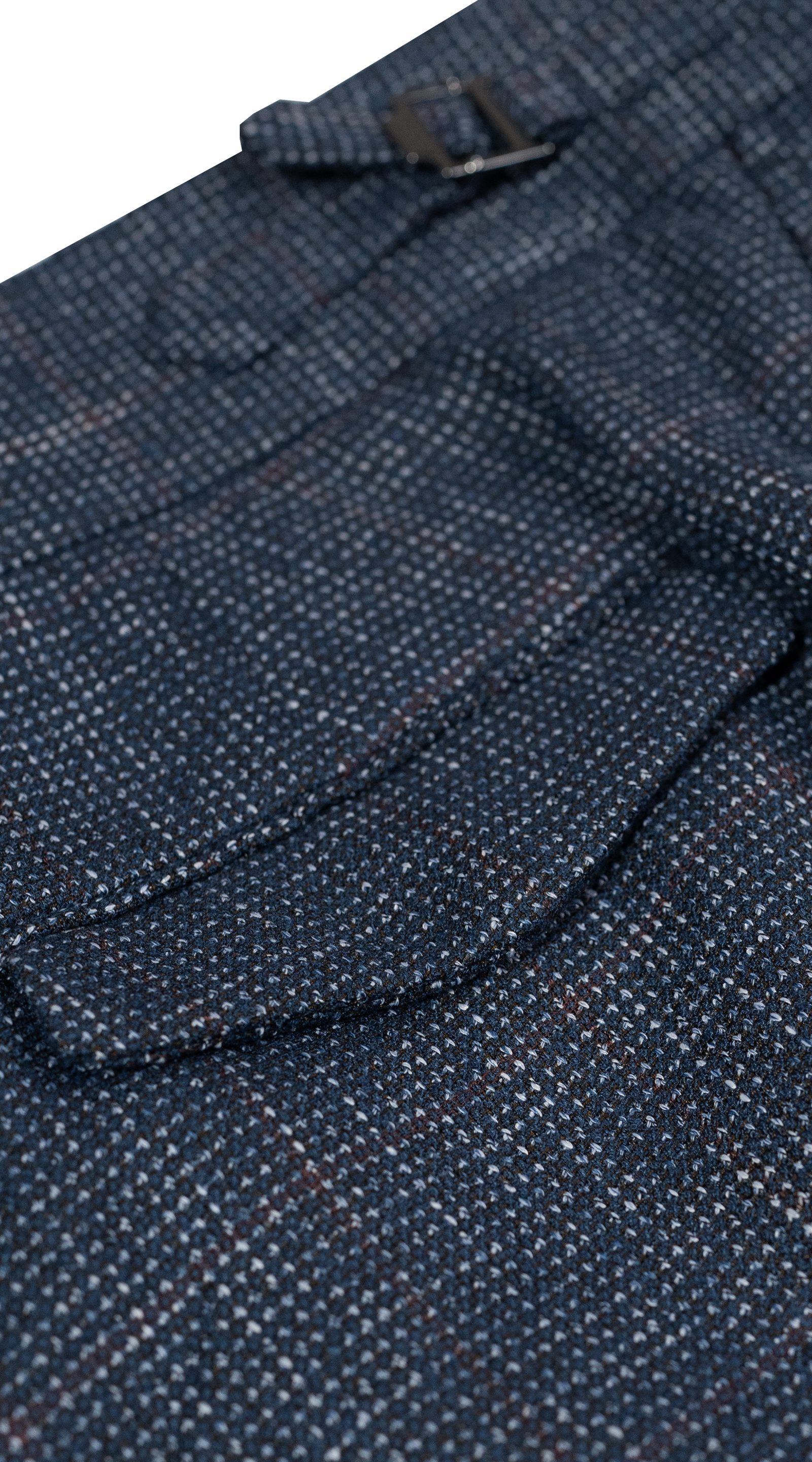 Blue Flecked Wool Suit