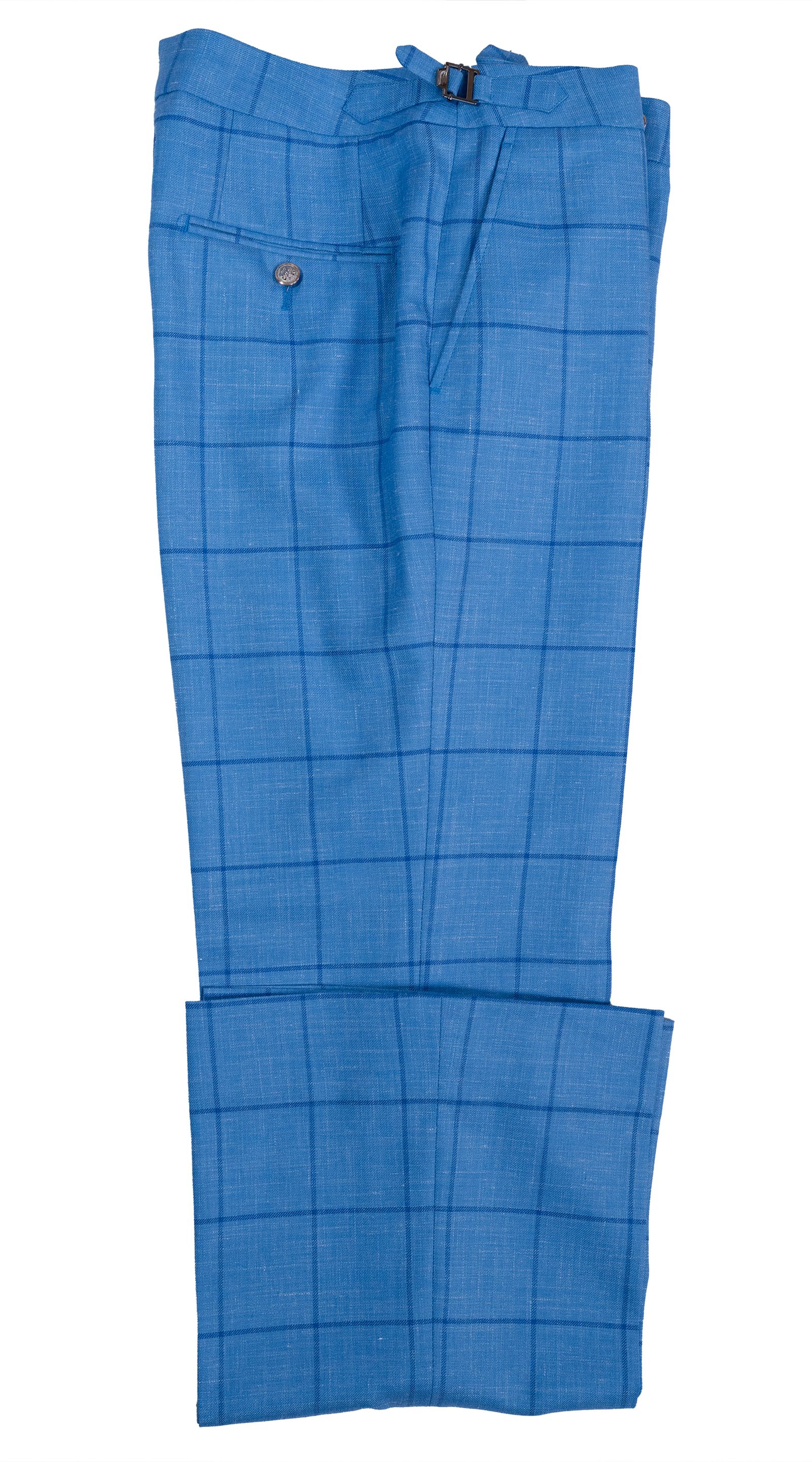 Blue Windowpane Three-Piece Suit