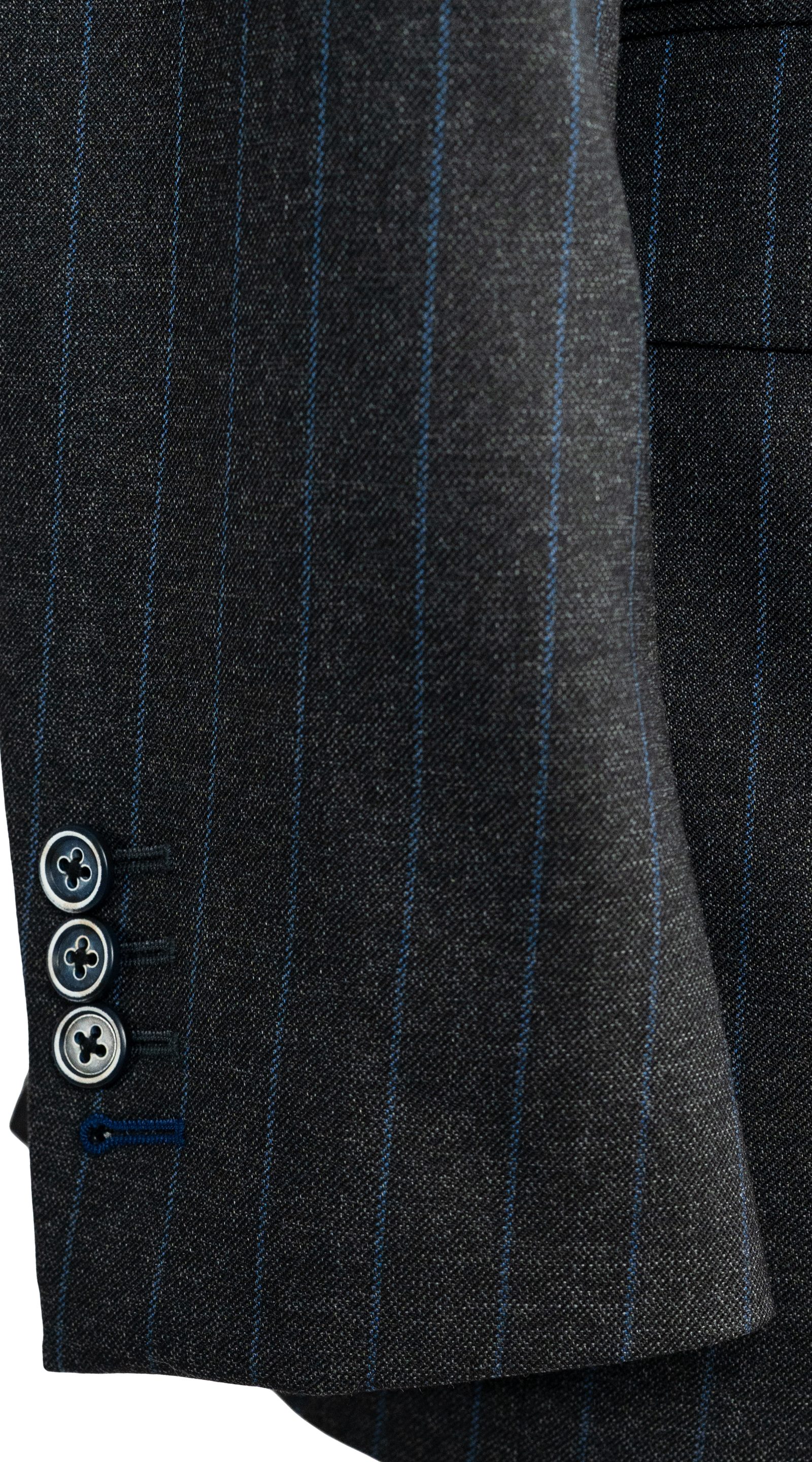 Complet Rayures Bleu Charbon