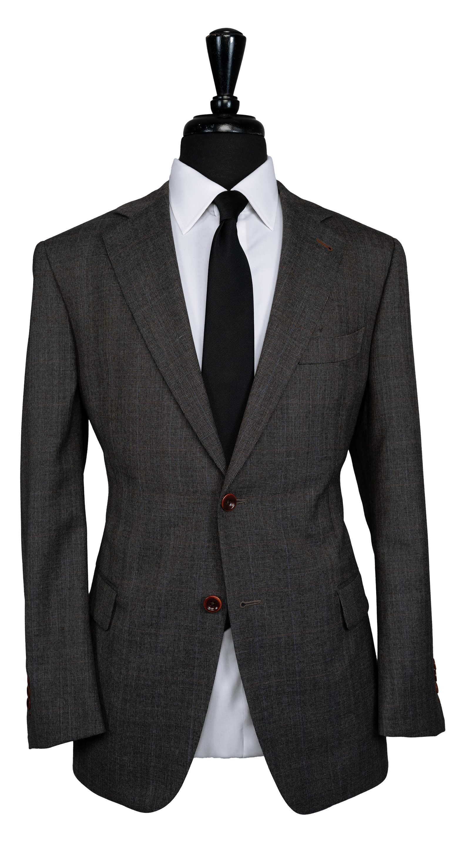 Charcoal Brown Glen Plaid Suit
