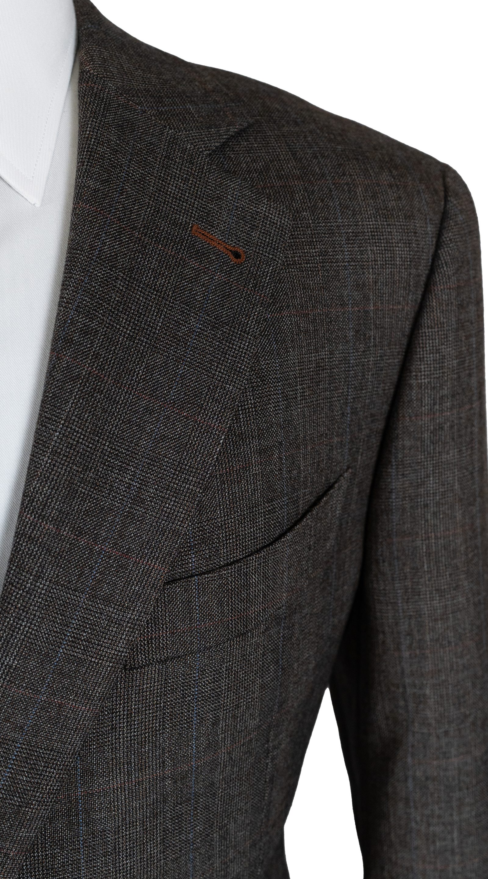 Charcoal Brown Glen Plaid Suit
