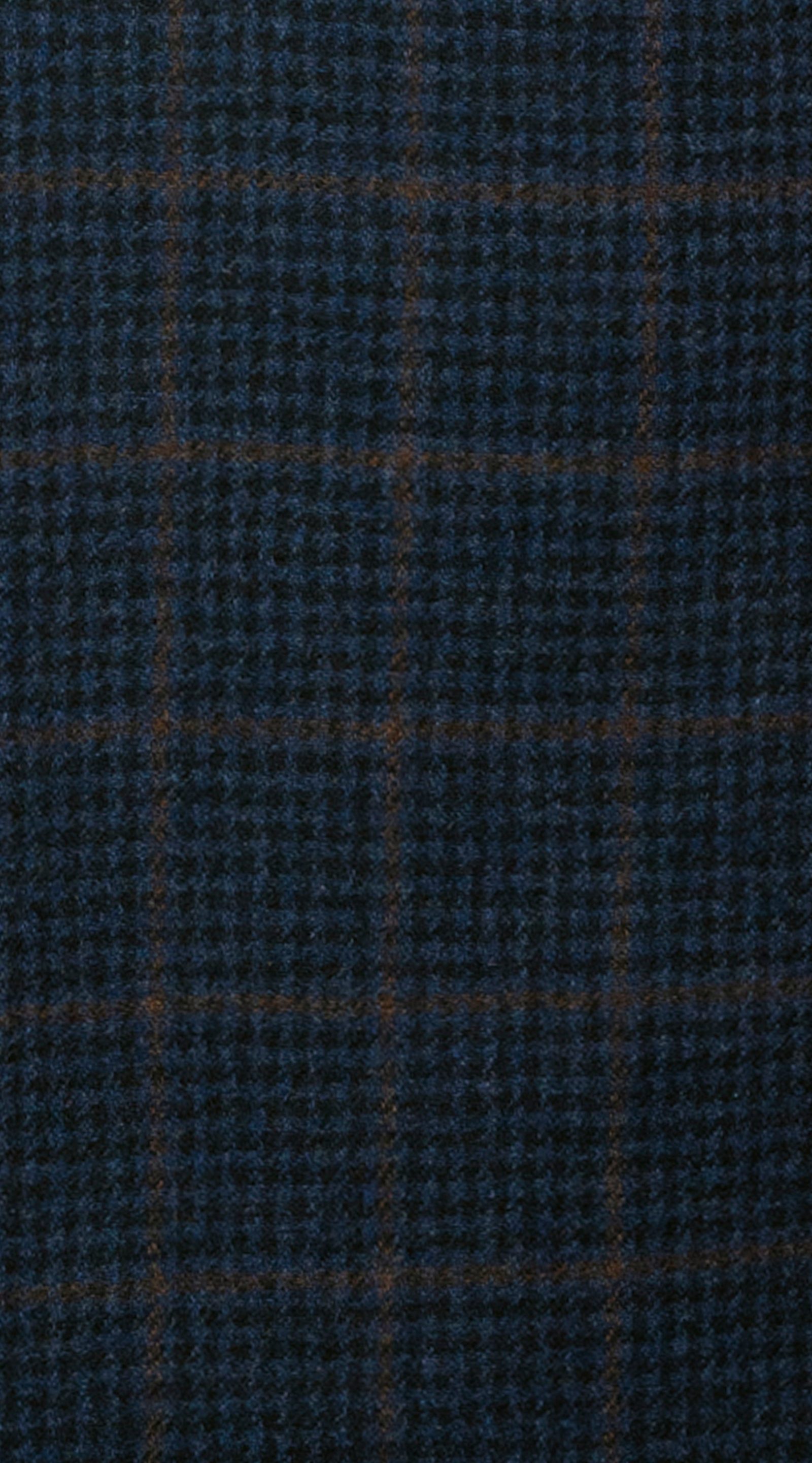 Court Manteau Carreaux Bleu Minuit