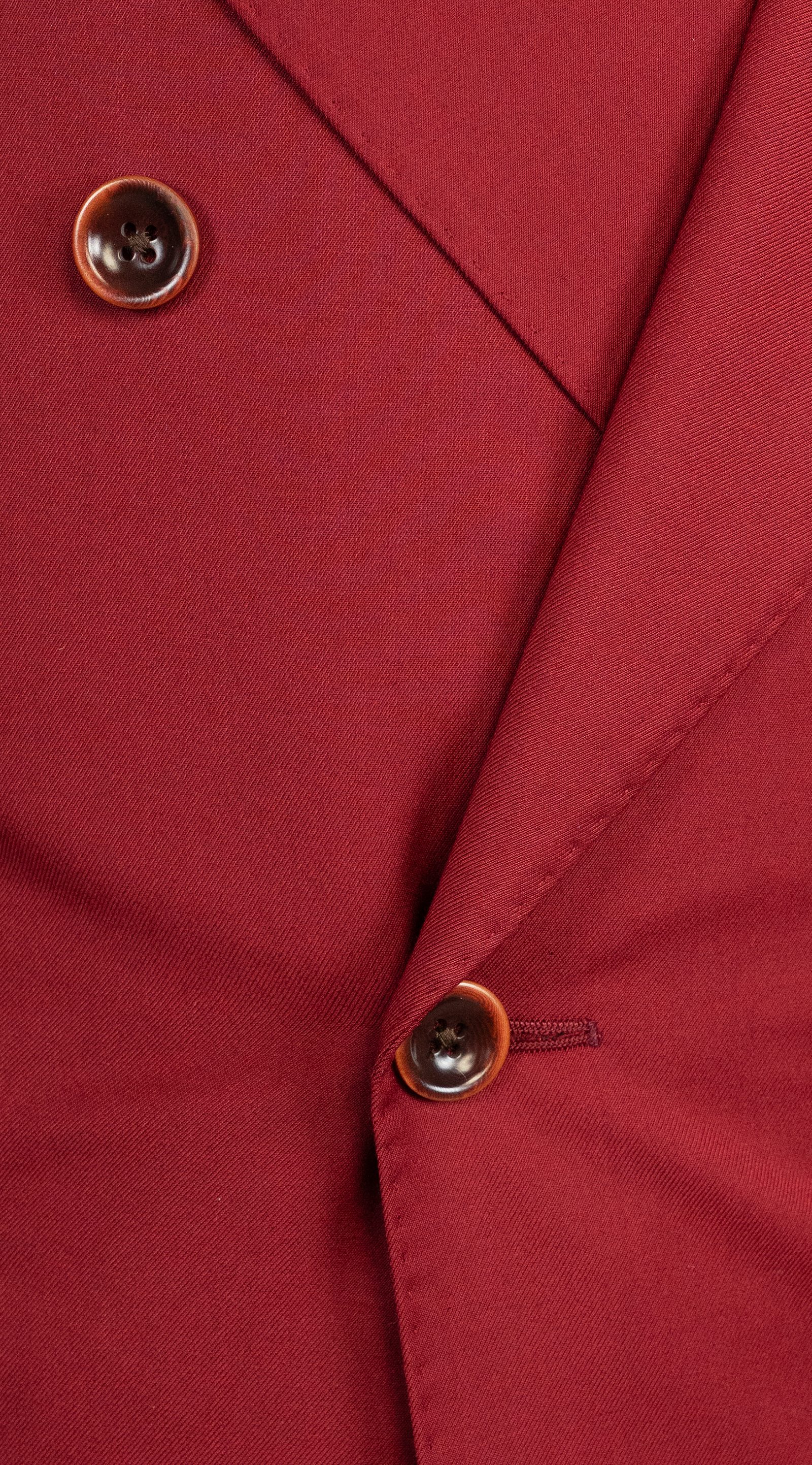 Complet Croisé Rouge Cramoisi