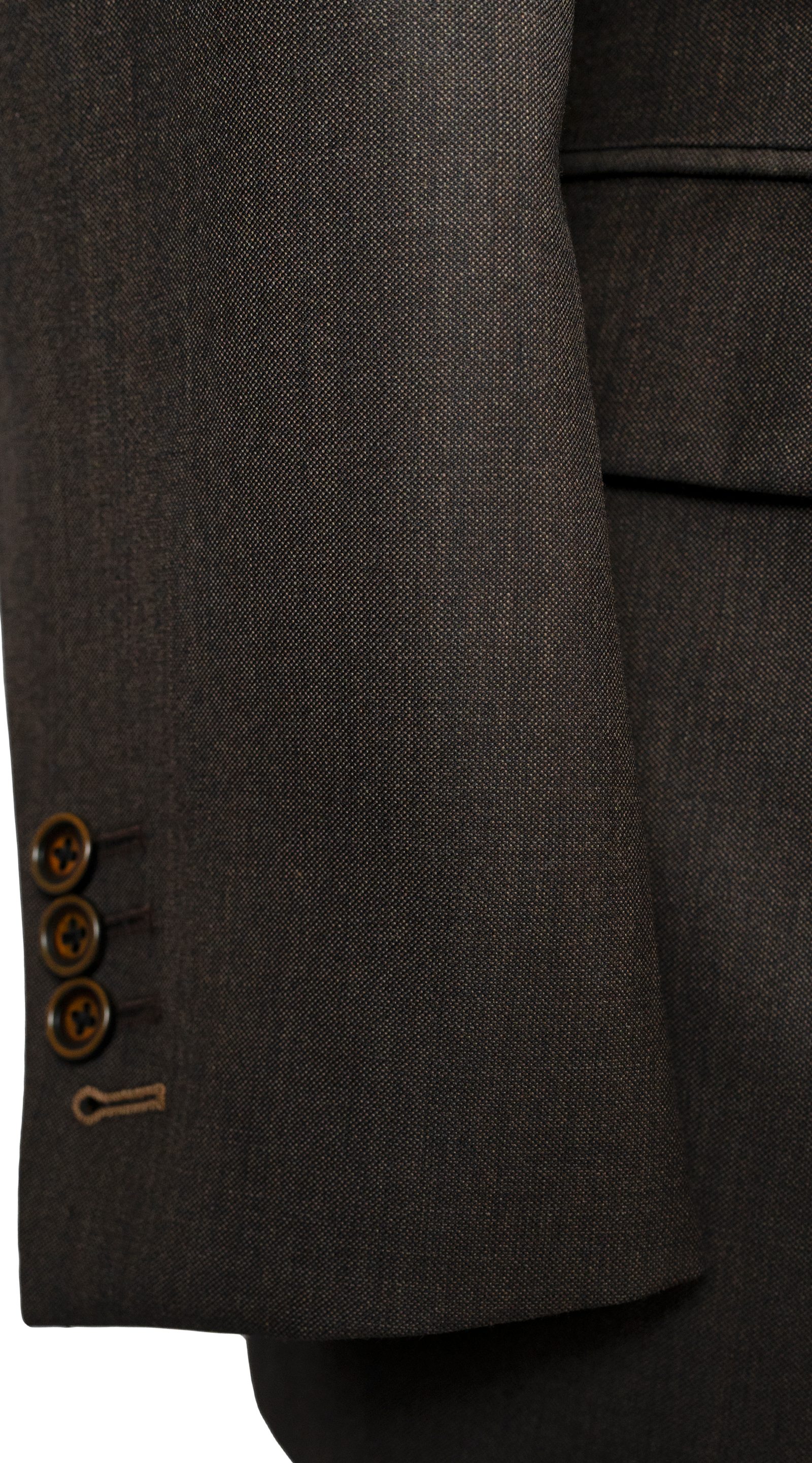 Dark Walnut Brown Wool Suit