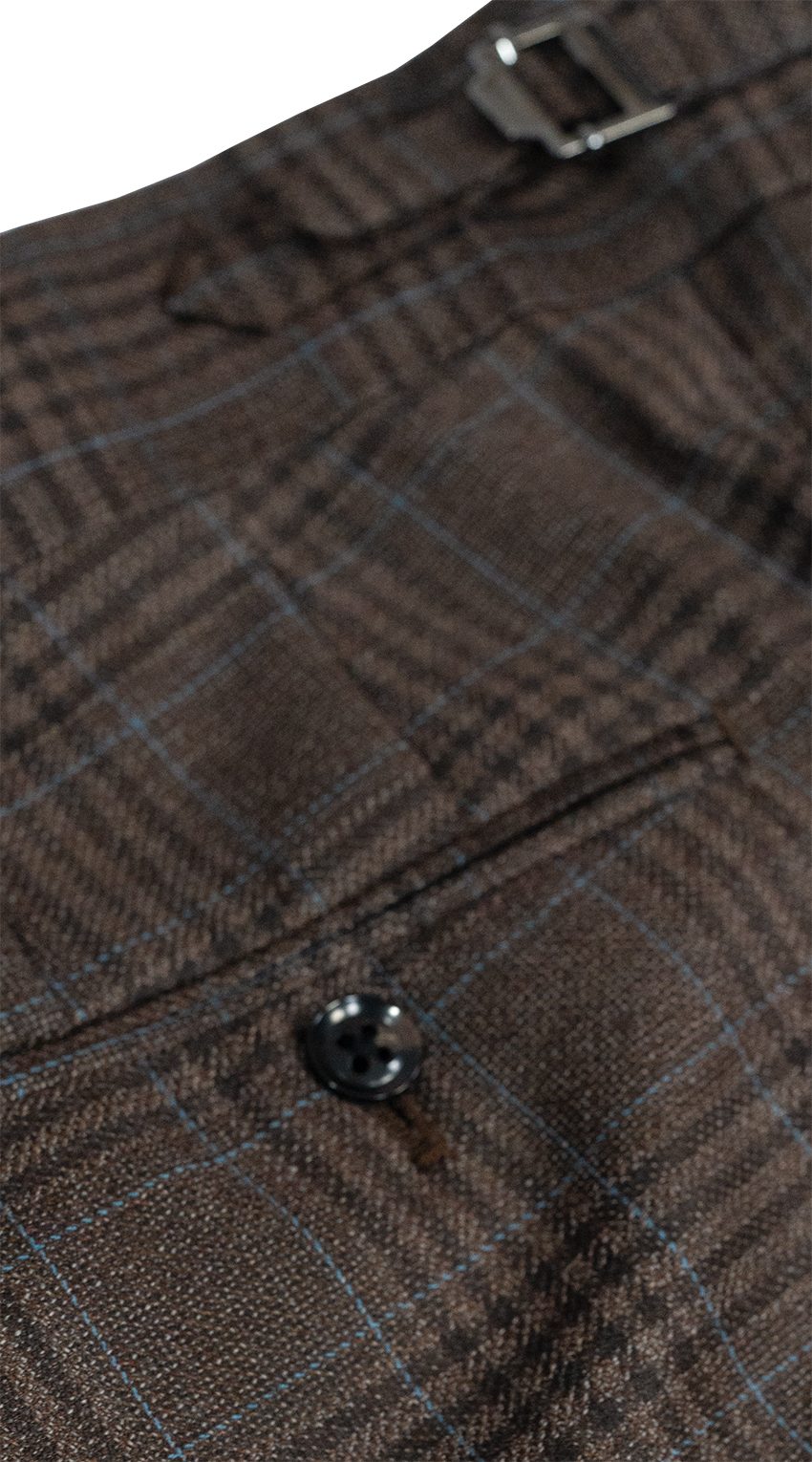Costume Croisé Carreaux Glen Espresso