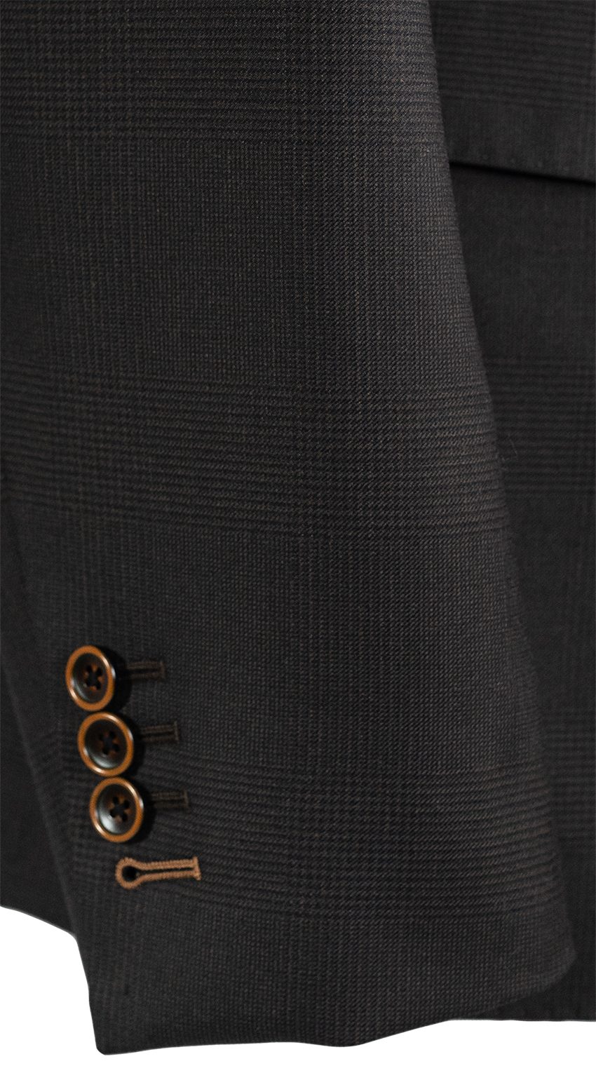Espresso Glen Plaid Three-Piece Suit