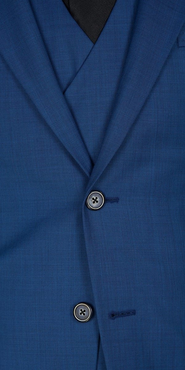 Complet Laine Sharkskin Bleu