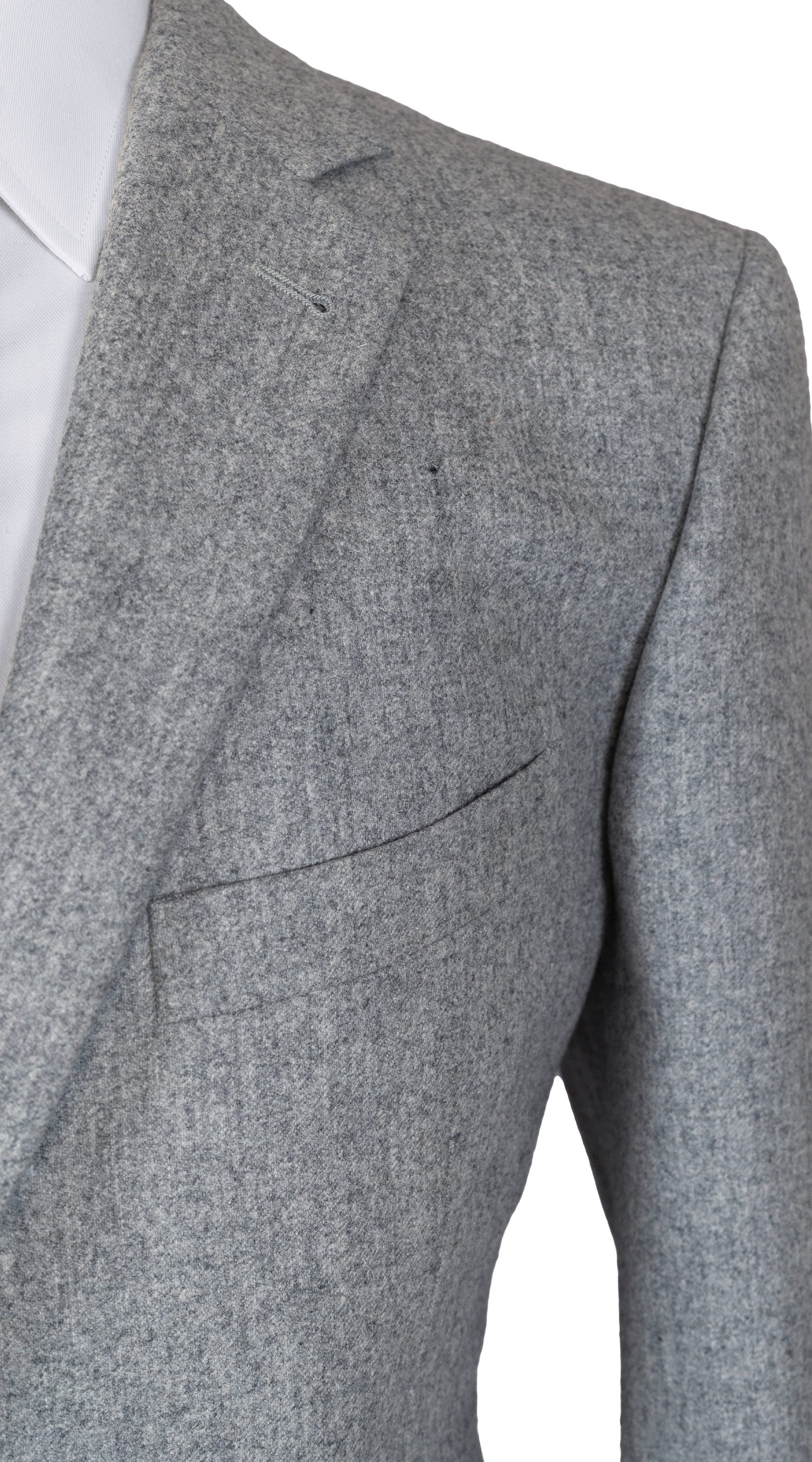 Complet Flanelle Laine Gris Clair