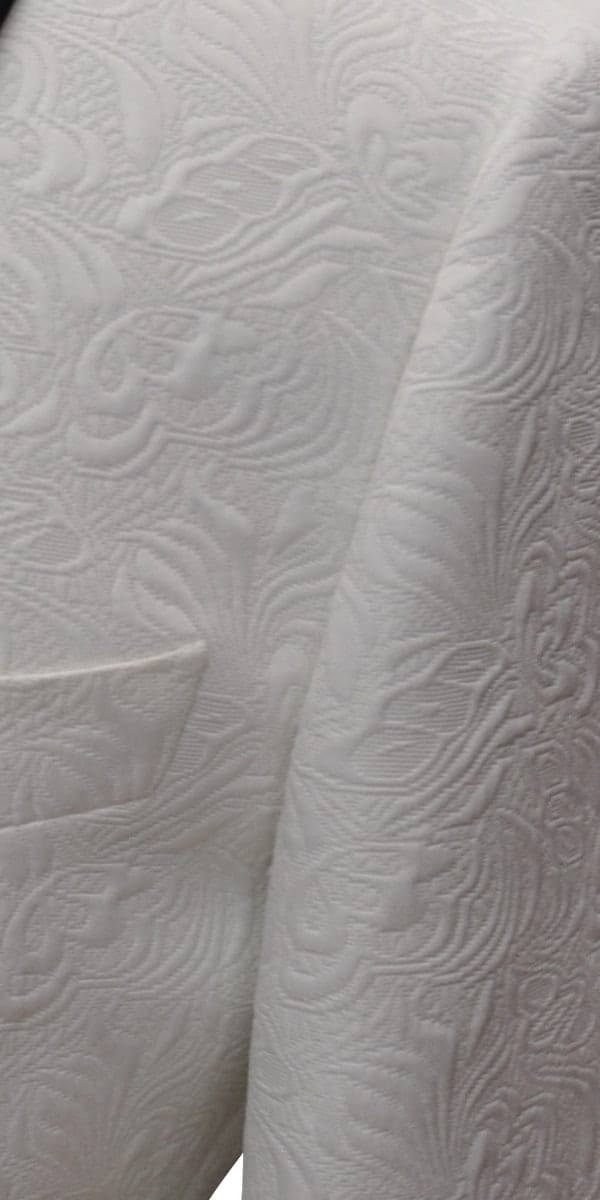 Off White Paisley Jacquard Tuxedo