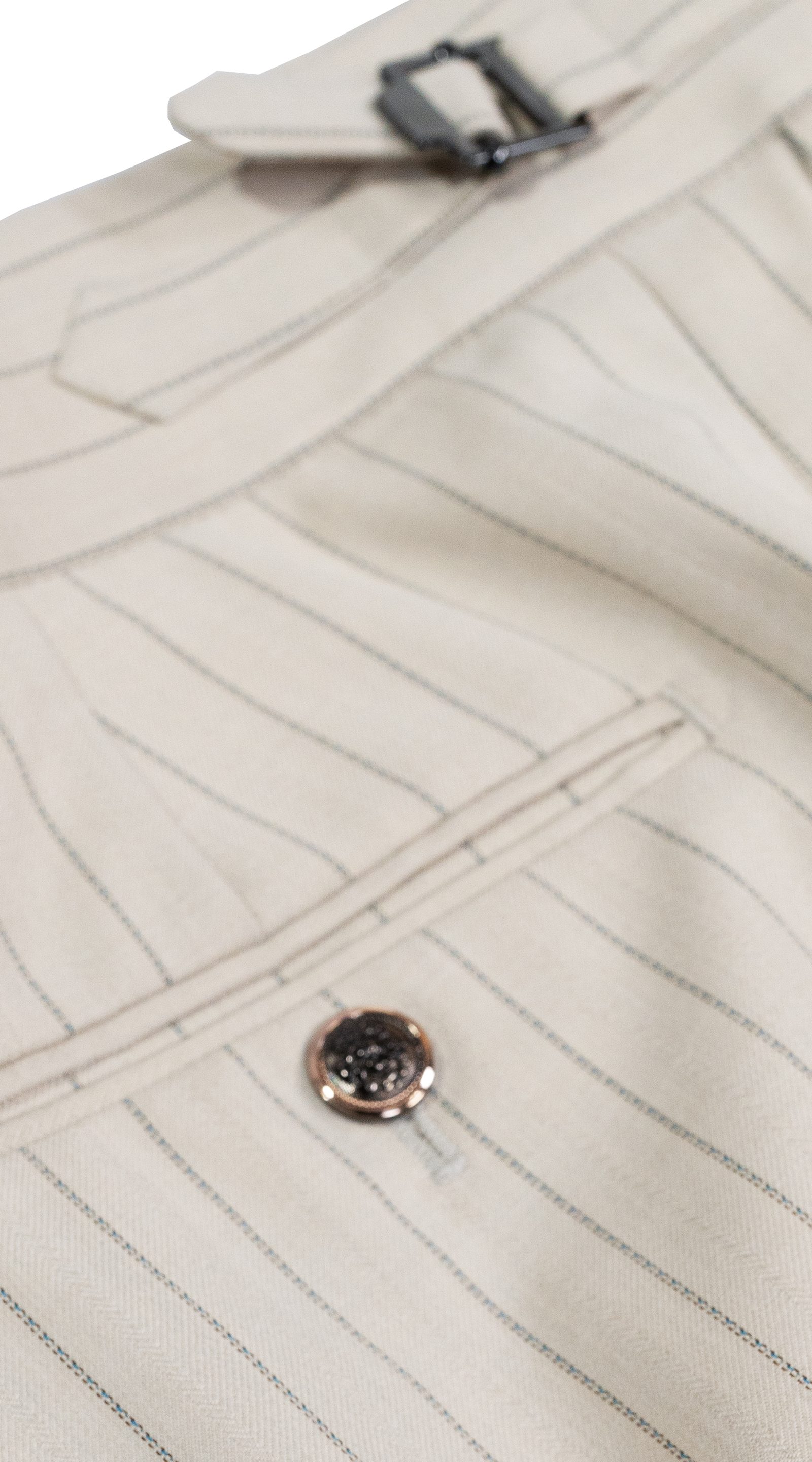 Ivory Pinstripe Double-Breasted Suit