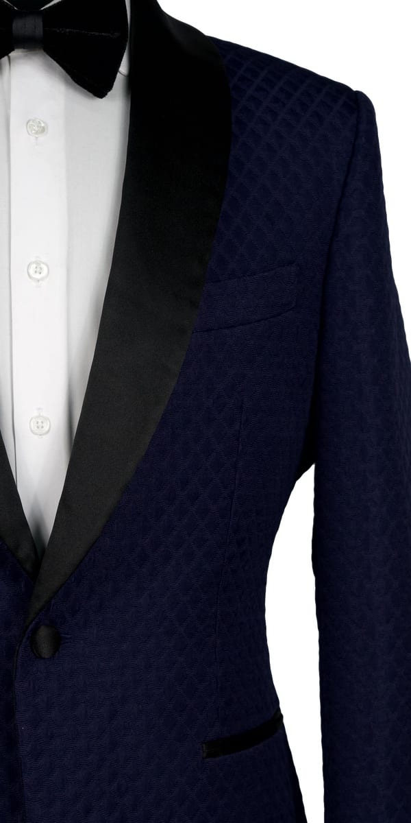 Blue Diamond Jacquard Tuxedo