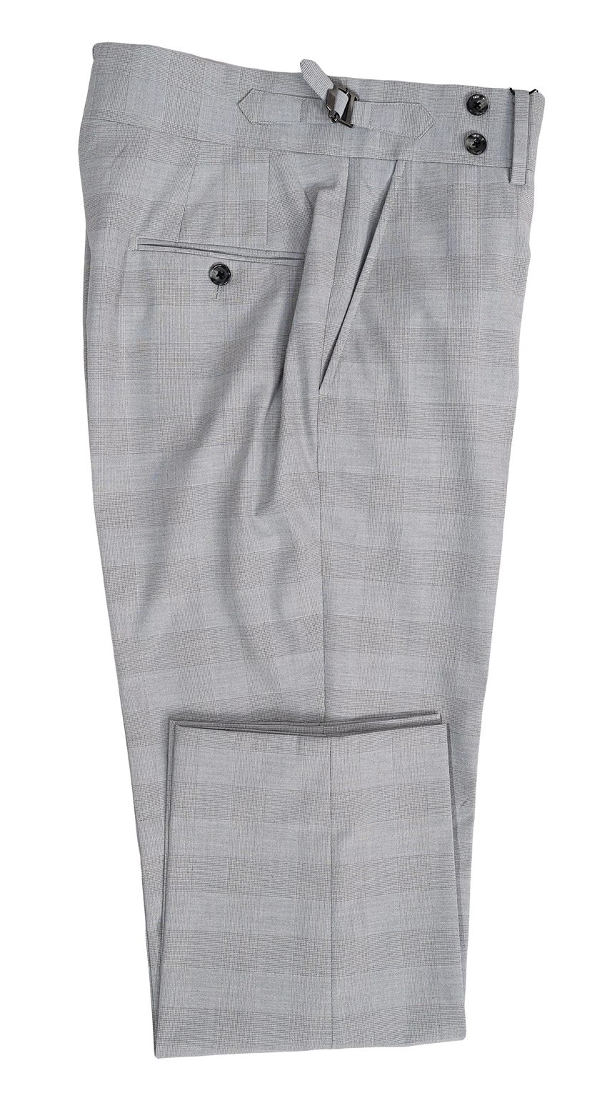 Grey Glen Plaid Double-Breasted Suit