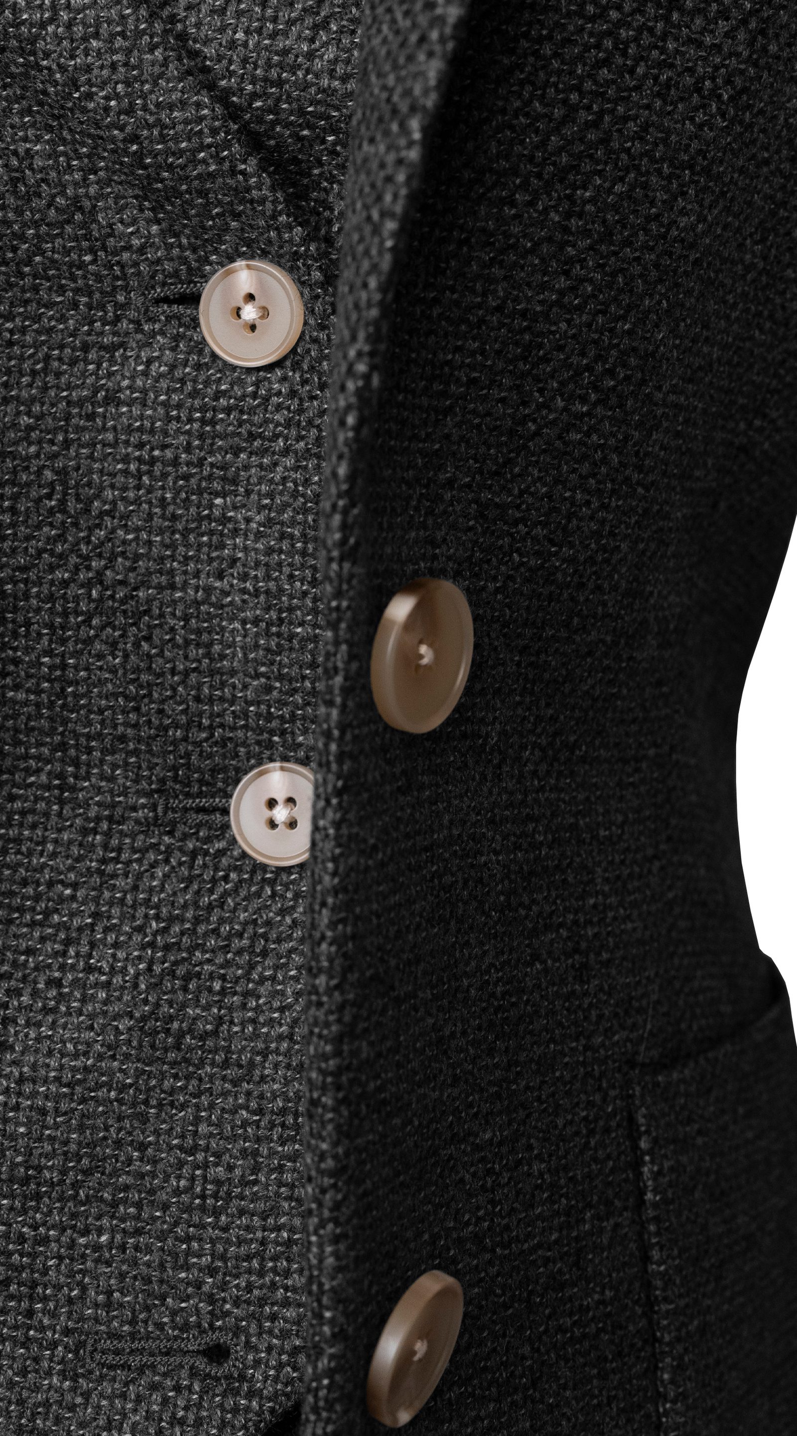 Charcoal Tweed Three‑Piece Suit