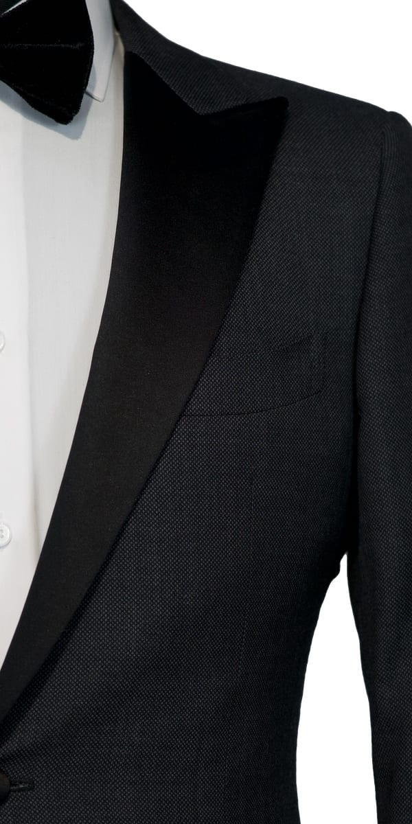 Complet Tuxedo Oeil-de-Perdrix Gris Foncé