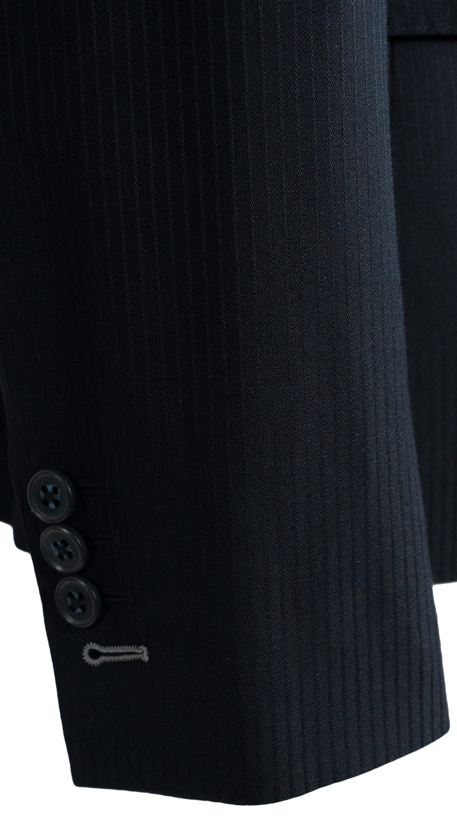 Midnight Blue Pinstripe Three-Piece Suit