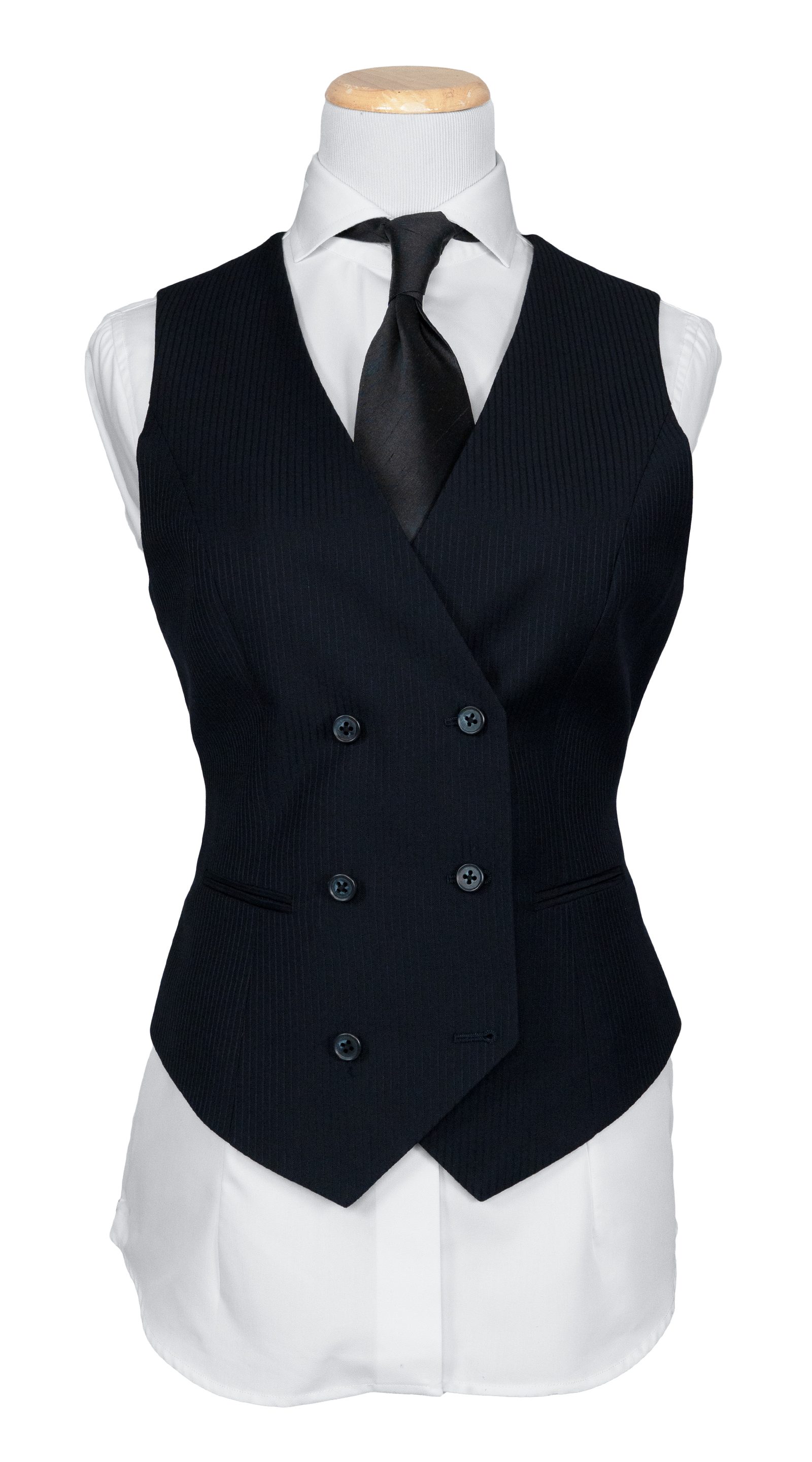 Midnight Blue Pinstripe Three-Piece Suit