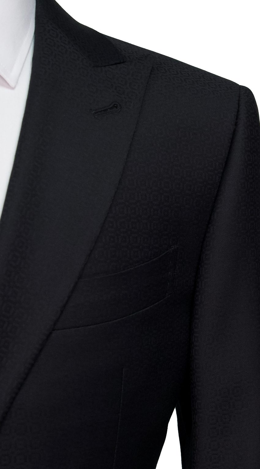 Black Circular Texture Suit
