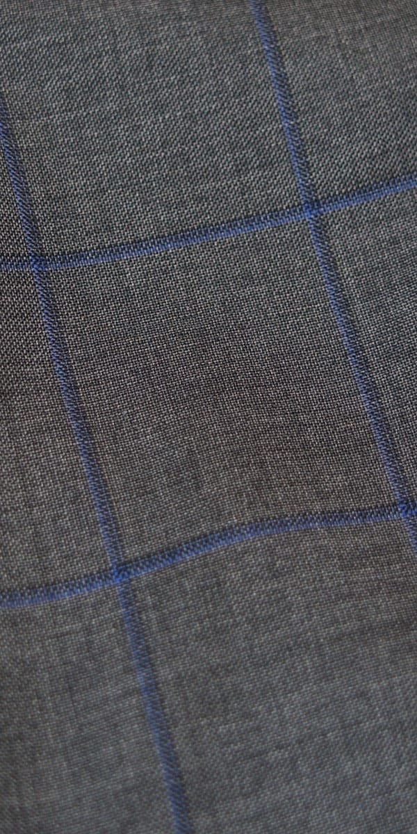 Grey with Blue Windowpane Suit