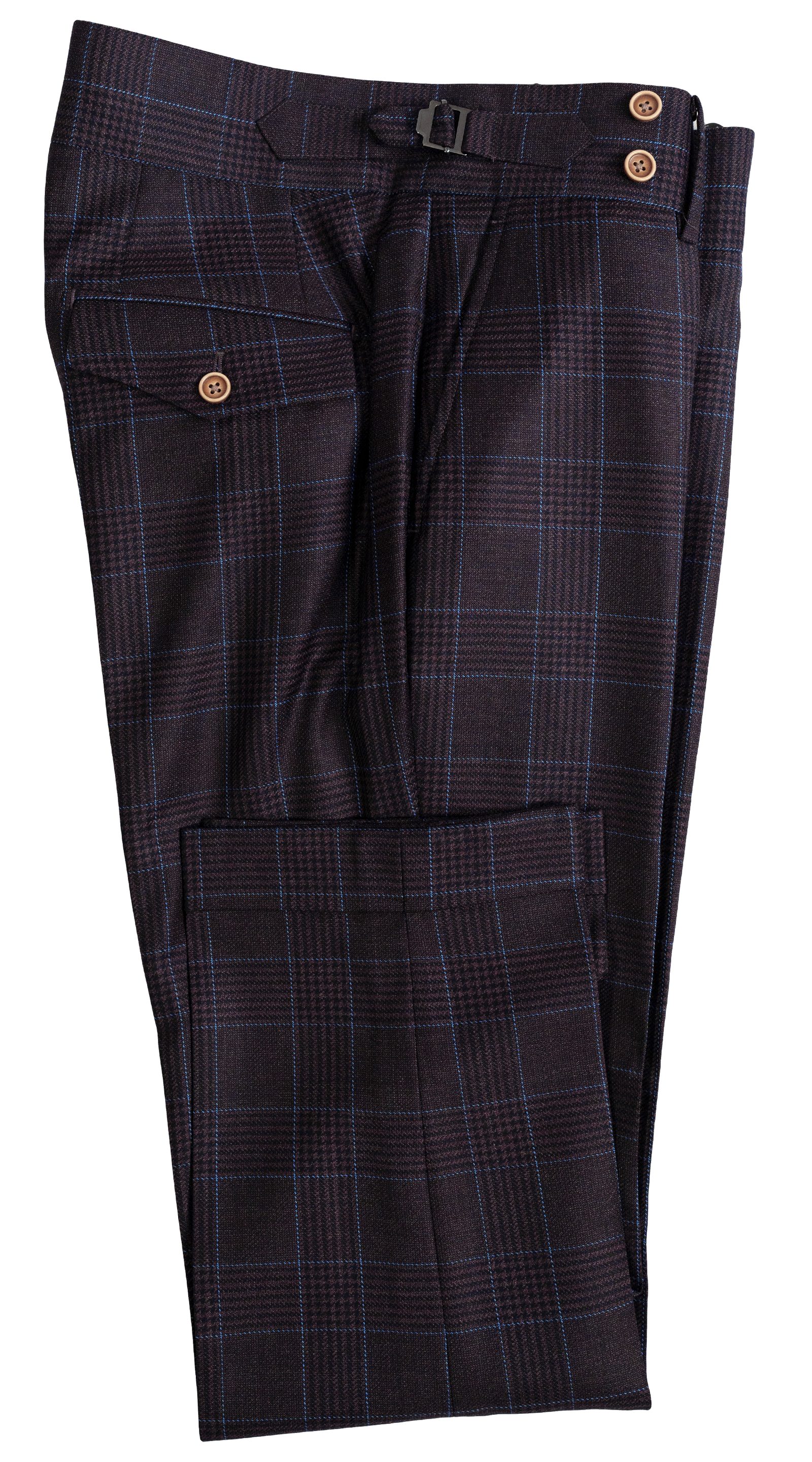 Purple Plaid Blue Overcheck Suit